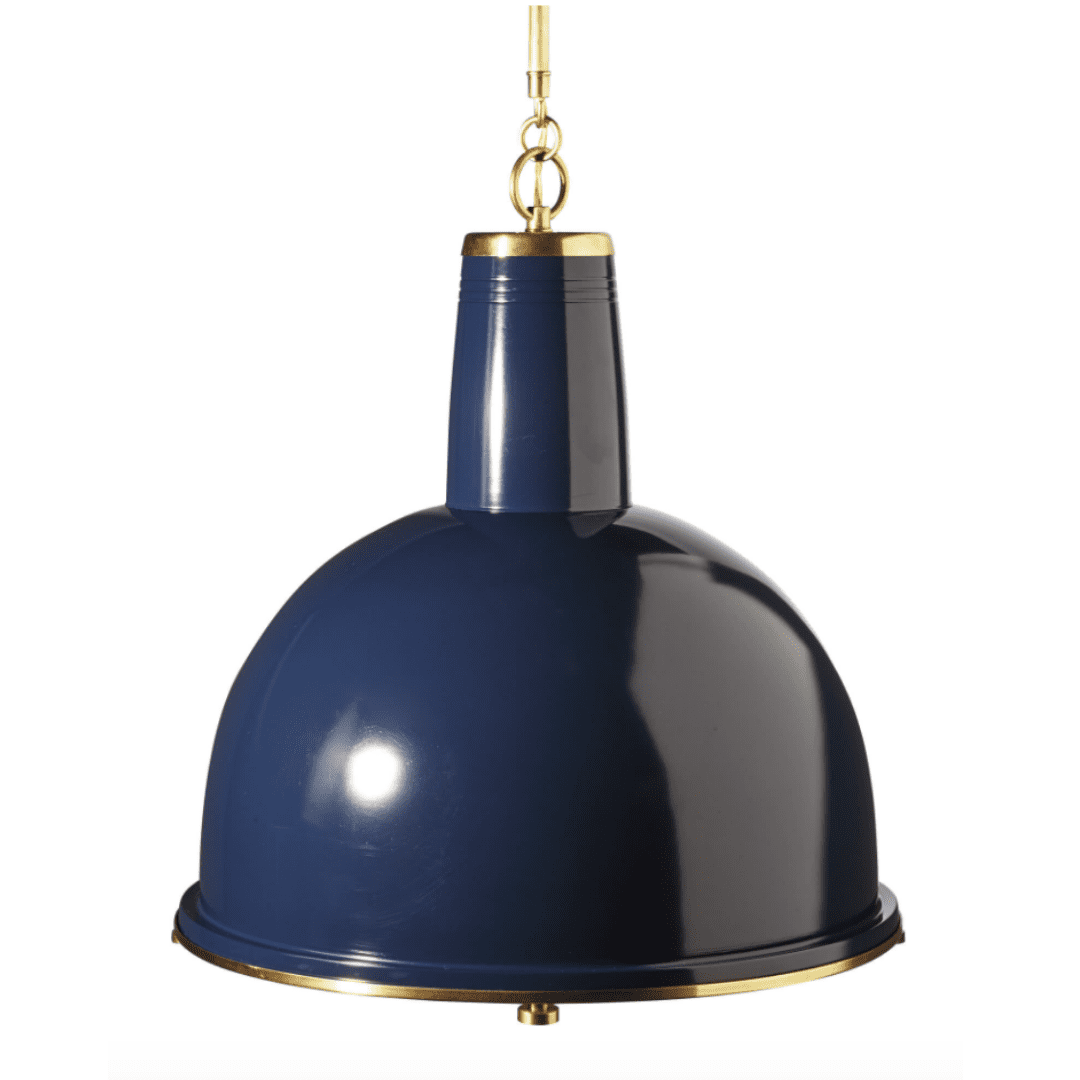 Melrose Blue pendant lights for kitchen island.
