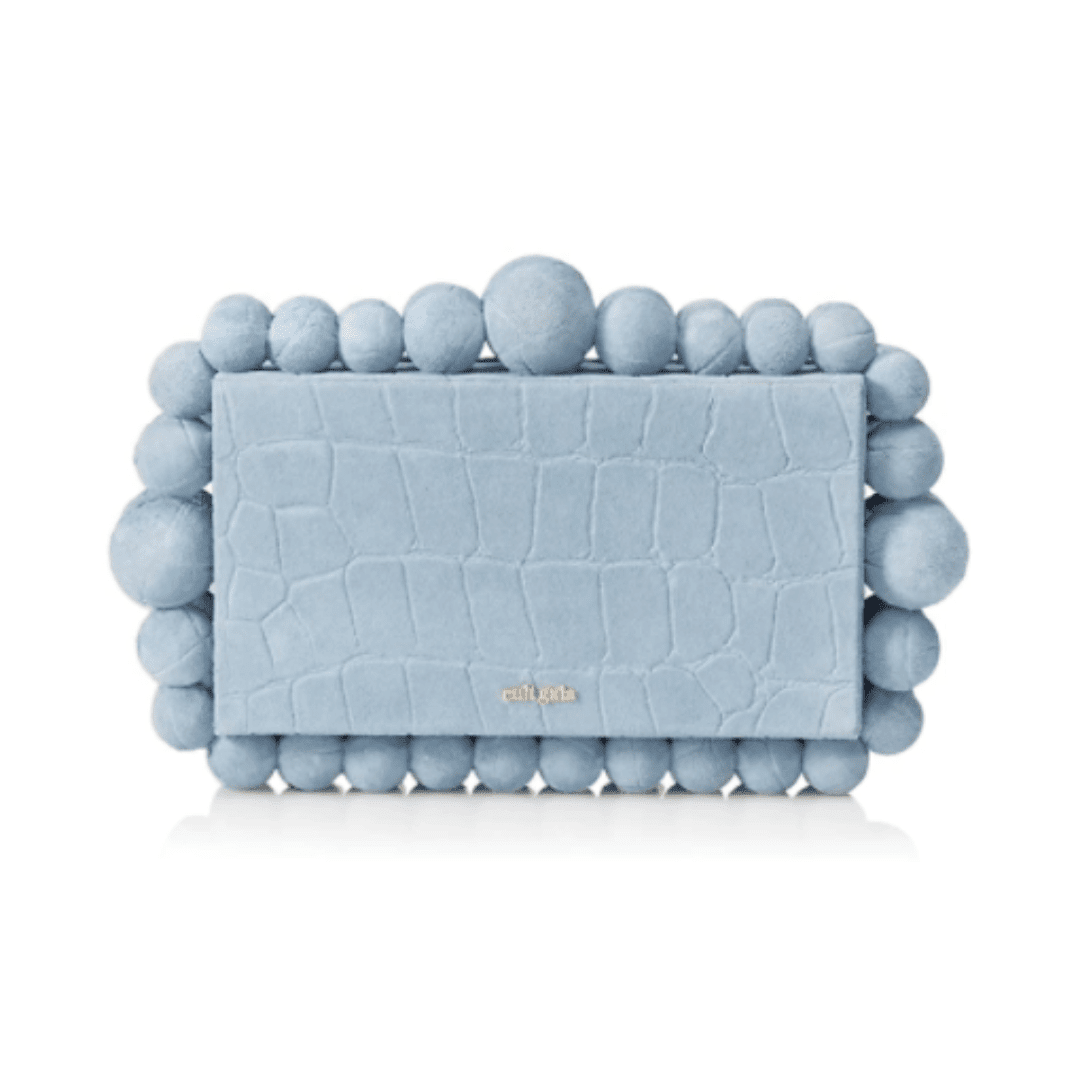 Blue Cult Gaia clutch with blue dot design - Saks handbag Cult Gaia