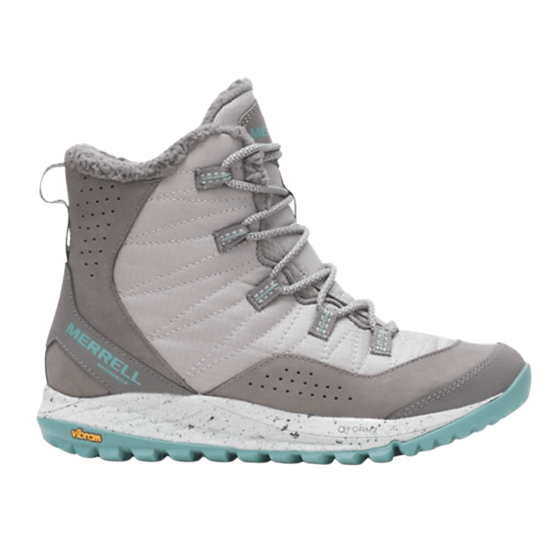 These Merrell winter boots for women are unique. They simulate a sneaker but unlike most tennis shoes these snow boots are waterproof. These have an incredible arch to support feet while stomping in the snow.
