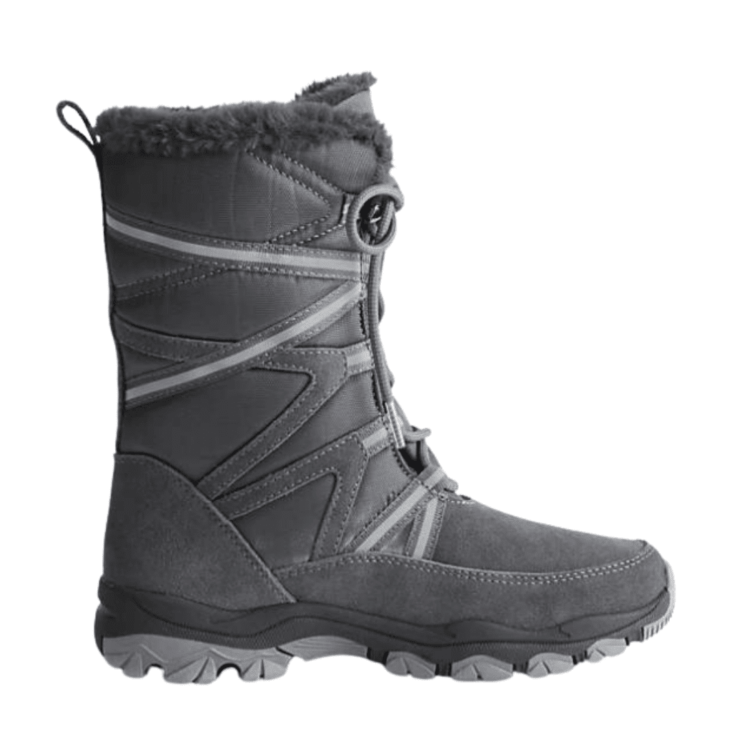 Warm and cozy Lands End Snow Boots with faux fur lining and rubber bottoms. These Lands End Womens Boots are great for trecking through high snow.