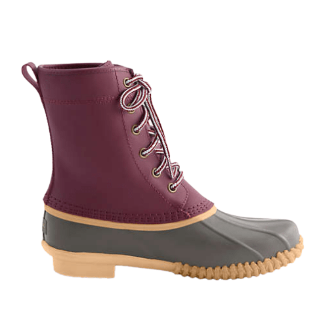 Lands End Duck Boots are one of a kind for the winter season. These Lands End womens boots have a warm insulated flannel lining and are a waterproof winter snow boot.