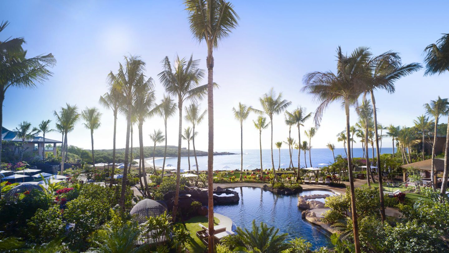 Hotel review of the Four Seasons Lanai pool areas.
