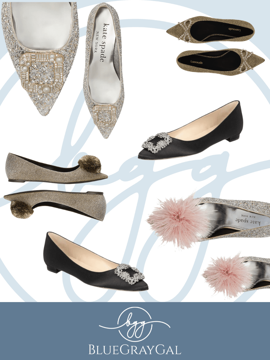 Flats to wear with cocktail dresses