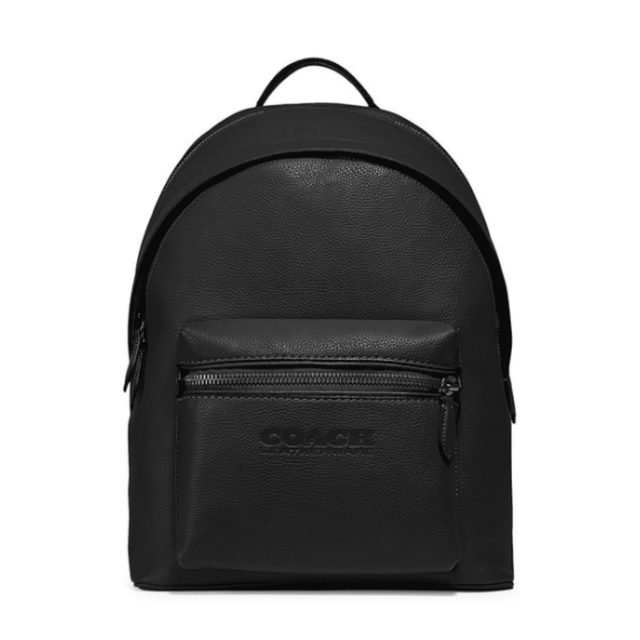 Black Coach Backback with top handle.