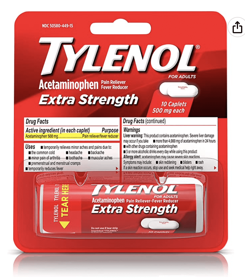 Travel Tylenol for skiing